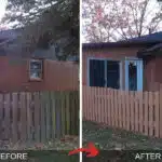 Before and After Fence Upgrade
