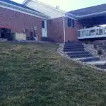 Retaining walls Patio and steps