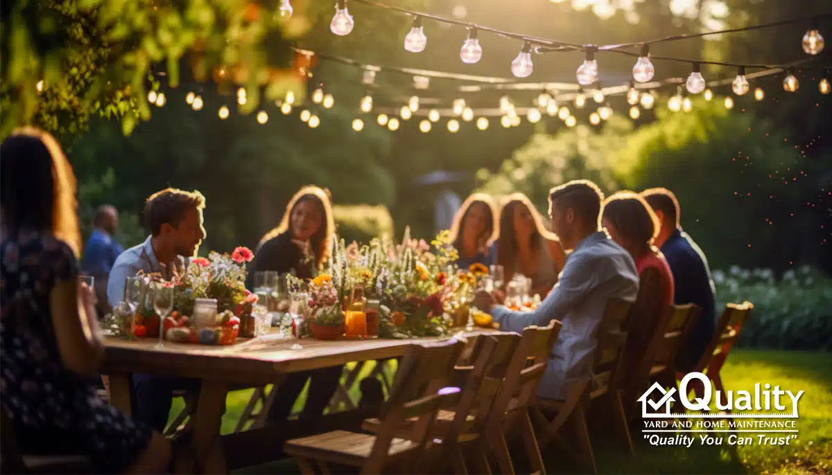Evening patio party free from annoying pests.