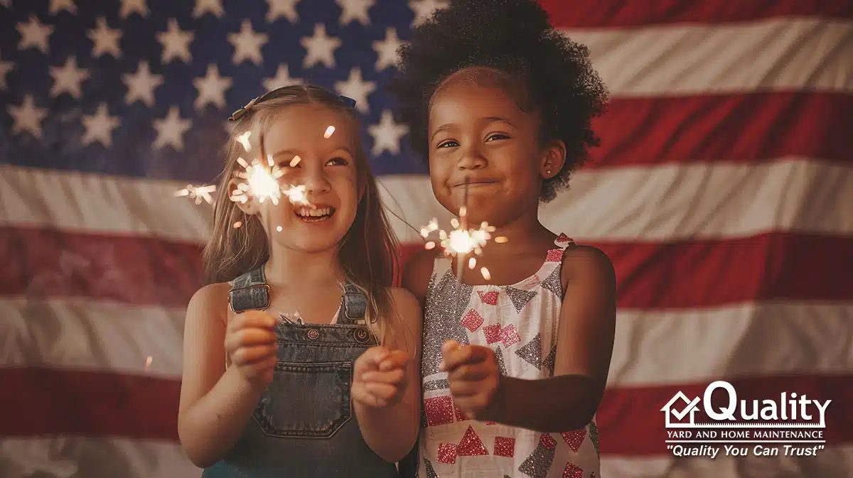 Celebrate 4th of July - kids with sparklers